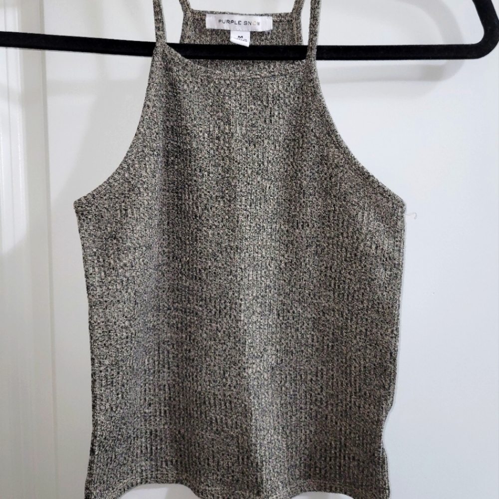 Purple Snow, halter tank top, M